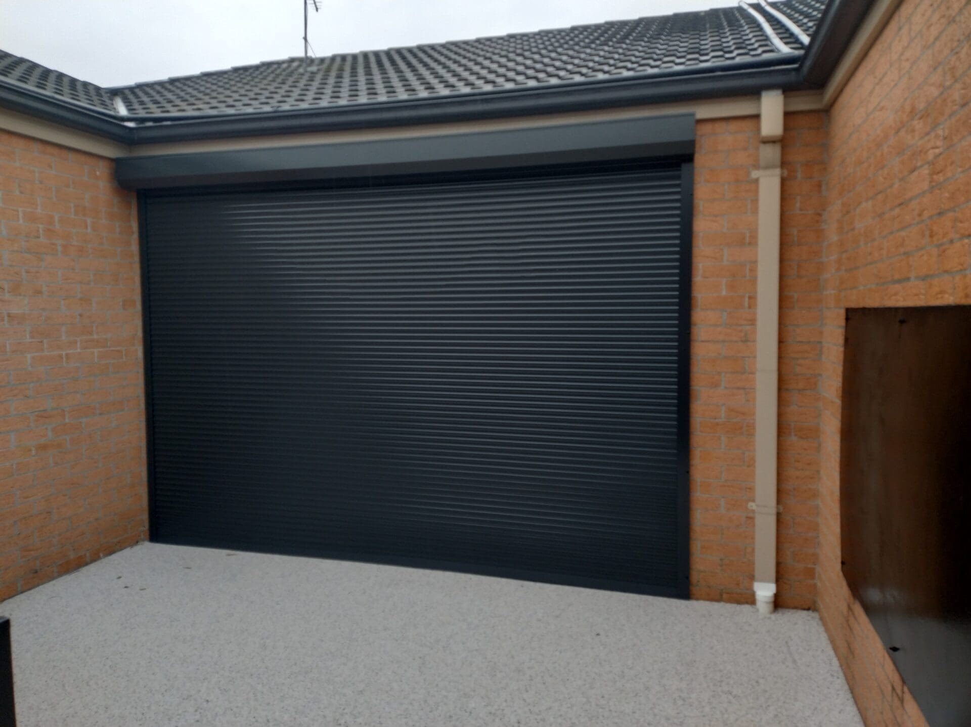 exterior shutter installation a roller shutter with a roof